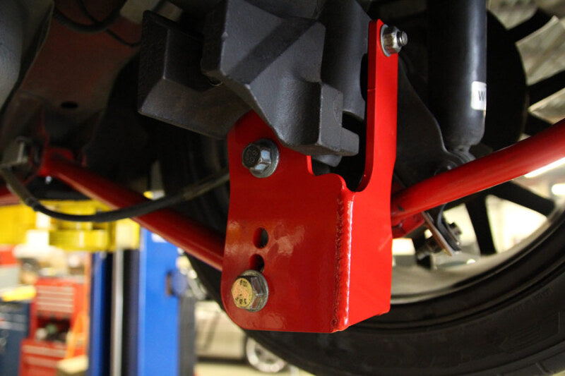 UMI Performance 1060-R Rear Control Arm Relocation Brackets Bolt-In Red