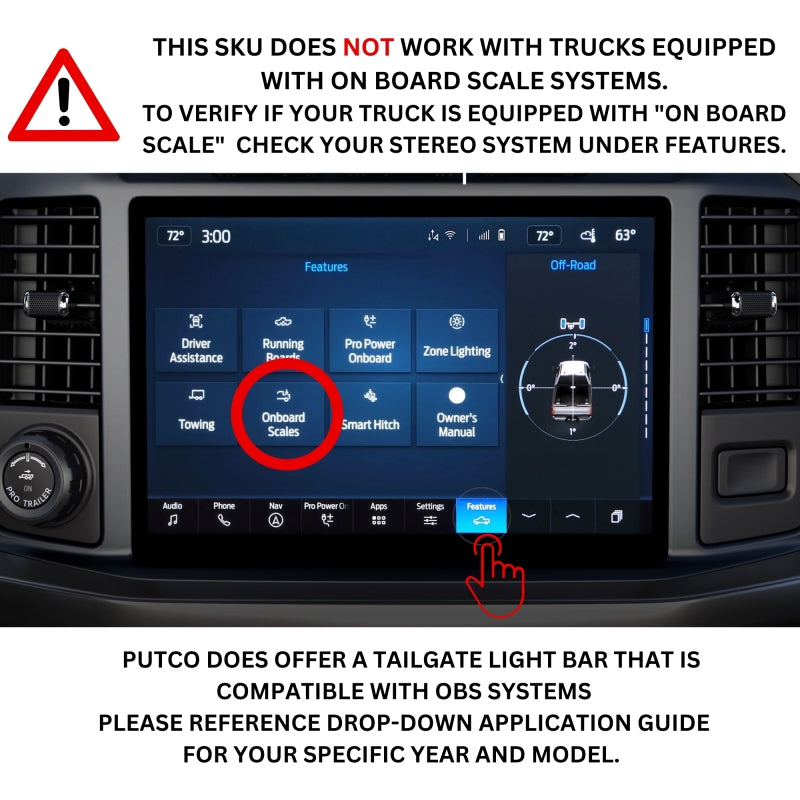 Putco for 2024-2026 Ford F-150 with Factory Halogen Tail Light 60in Blade Tailgate Light Bar Plug-N-Play