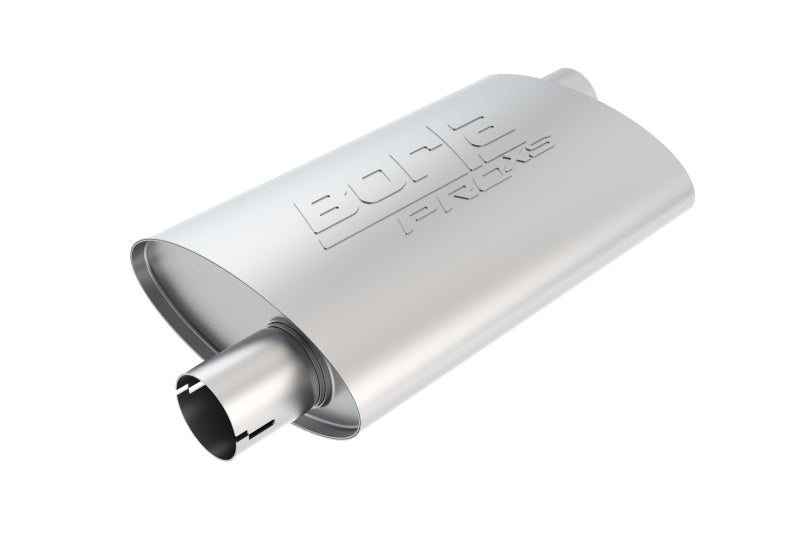 Borla 400490 Universal Pro-XS Muffler Oval 2.5in Inlet/Outlet Offset/Offset Notched Muffler - #400490