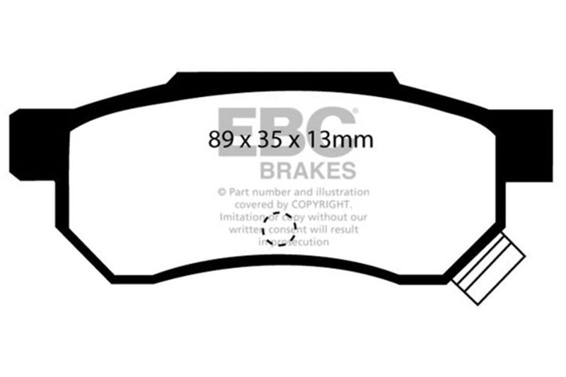 EBC 1992-1994 Acura Integra 1.7 Vtec Greenstuff Rear Brake Pads DP2642/2