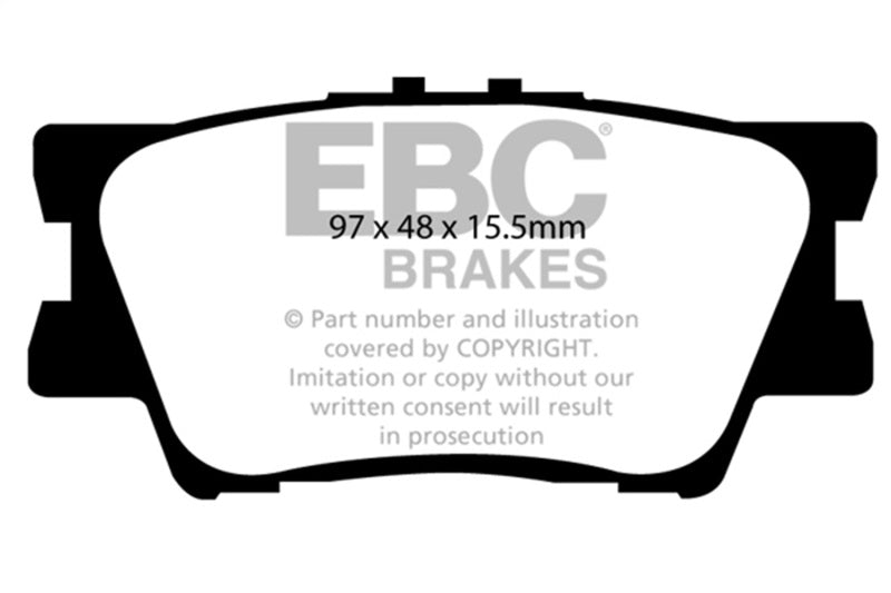 EBC 13+ Lexus ES300h 2.5 Hybrid Ultimax2 Rear Brake Pads UD1212