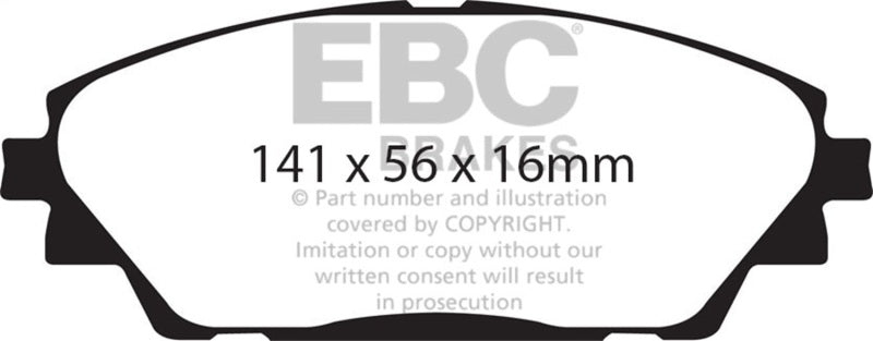 EBC 14+ Mazda 3 2.0 (Japan Build) Yellowstuff Front Brake Pads DP42185R