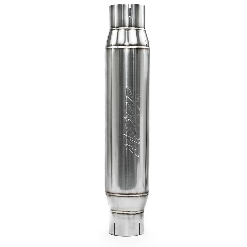 MBRP R1013 Universal Resonator - 3" In/Out, 16" Body, 4" OD, 20" Overall | T304 Stainless