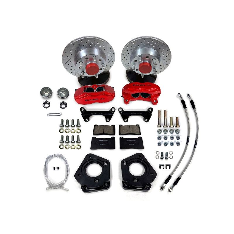Baer Brakes 62-69 Ford Fairlane 11in SS4 Int Hub Front SDZ Brake Kit - Monster Green