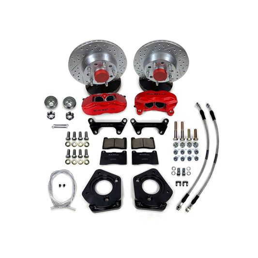 Baer Brakes 62-69 Ford Fairlane 11in SS4 Int Hub Front SDZ Brake Kit - Monster Green