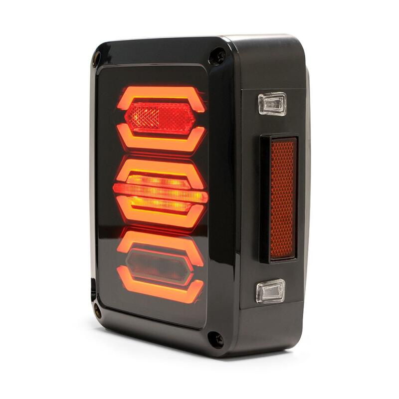 DV8 Offroad 07-18 Jeep Wrangler JK Octagon LED Tail Light - #TLJK-02