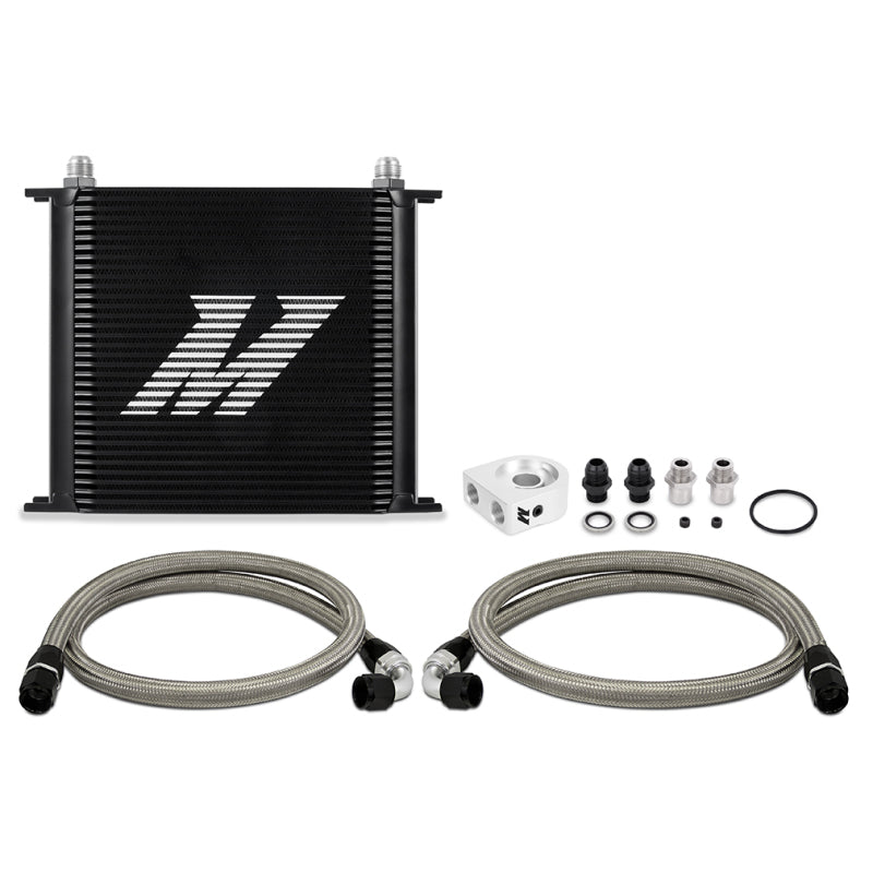 Mishimoto Universal Oil Cooler Kit 34-Row Black - #MMOC-U34BK