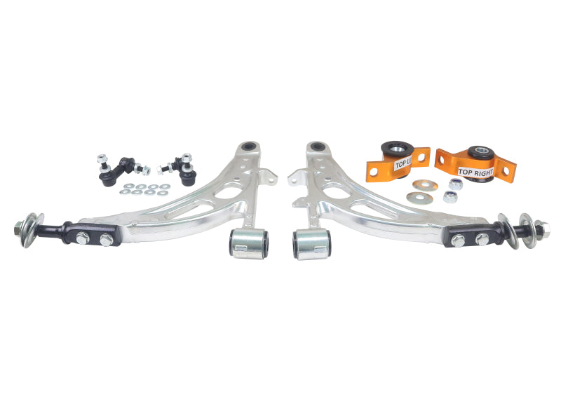 Whiteline KTA289 Front Lower Street Performance Alloy Control Arm Kit for 1993-2007 Subaru Impreza, 2003-2008 Subaru Forester