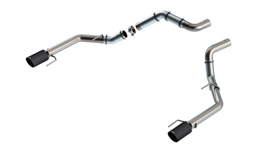 Borla 60727CFBA 21-23 Ford Raptor 3in Tail Pipe Kit 4.5in Tip - Carbon Fiber Black Anodized - #60727CFBA