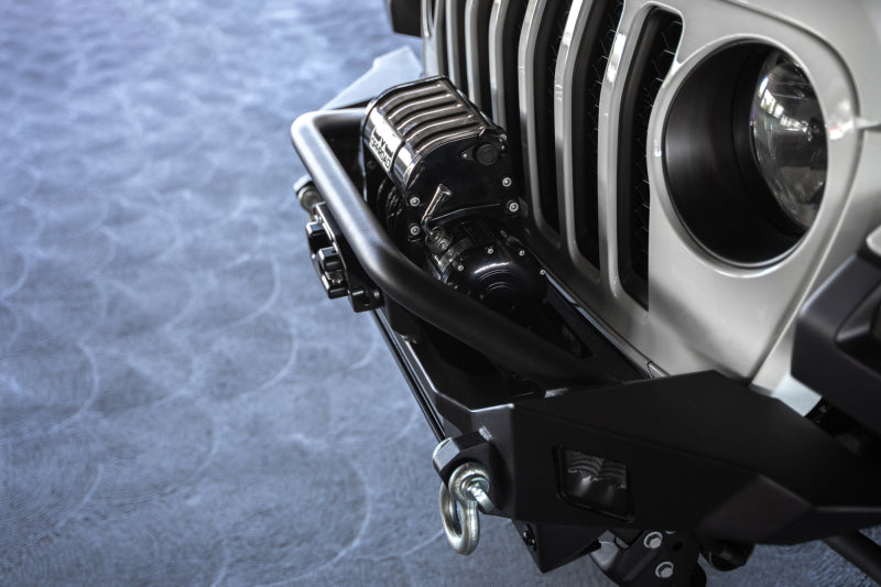 DV8 Offroad 18-23 Jeep Wrangler JL / 20-23 Jeep Gladiator JT FS-7 Mid-Width Winch Front Bumper - #FBJL-07