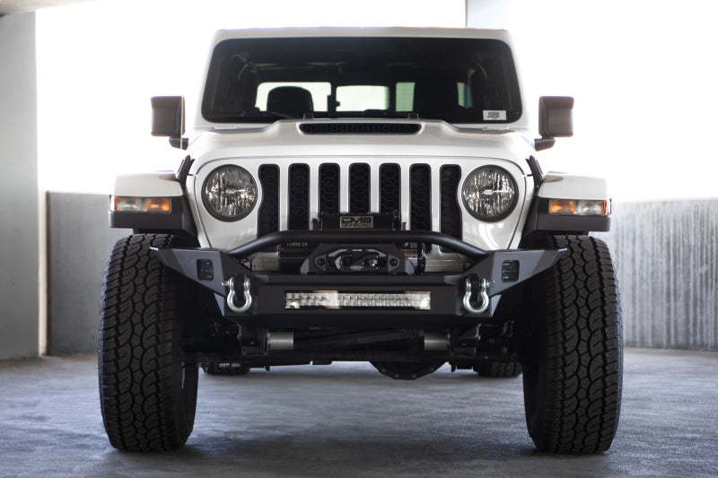 DV8 Offroad 18-23 Jeep Wrangler JL / 20-23 Jeep Gladiator JT FS-7 Mid-Width Winch Front Bumper - #FBJL-07