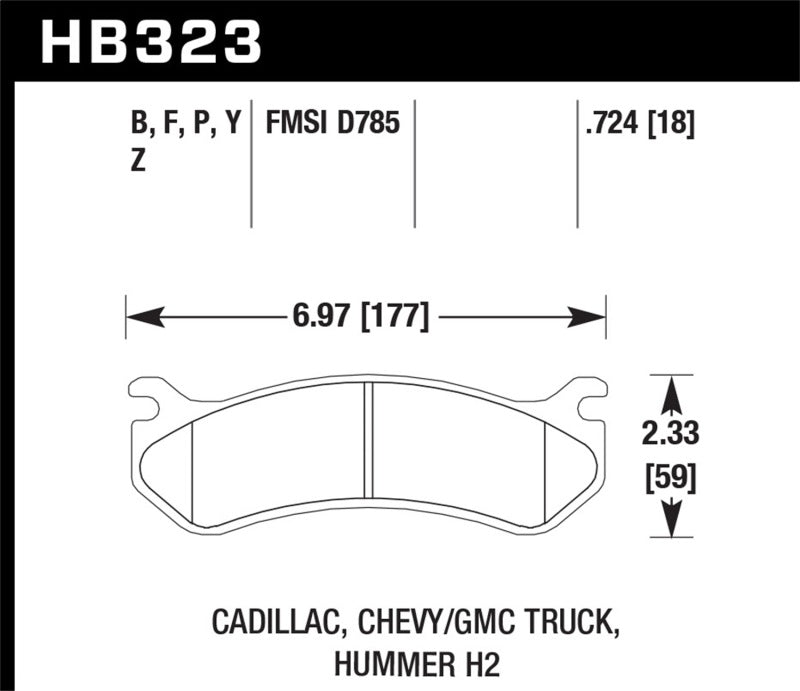 Hawk Performance HB323P.724 Super Duty Street Brake Pads