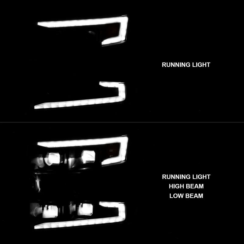 ANZO 2019-2022 Chevrolet Silverado 1500 LED Projector Headlights - Passenger Side