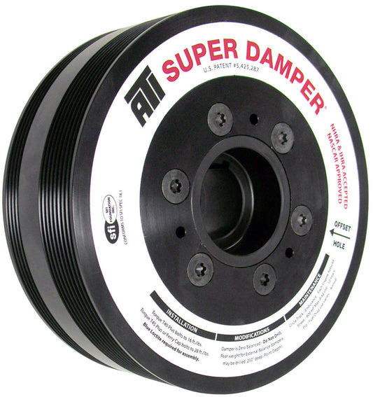 ATI Performance Products 918620 Super Damper Harmonic Balancer 7.43 in Aluminum 8/4 Groove Factory Size for 2006-2015 Chevrolet Corvette Z06 / Camaro Z28 (LS7 Dry Sump)