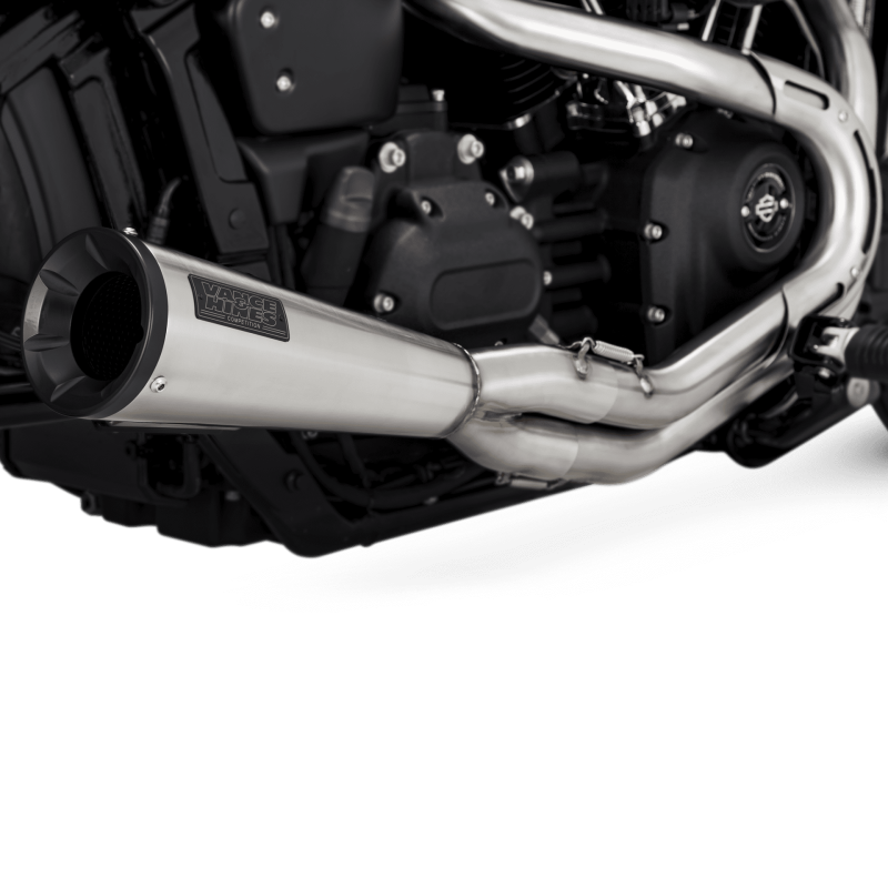 Vance & Hines 27325 Upswept 2-1 PCX Exhaust Brushed for 2010-2017 Harley-Davidson Dyna