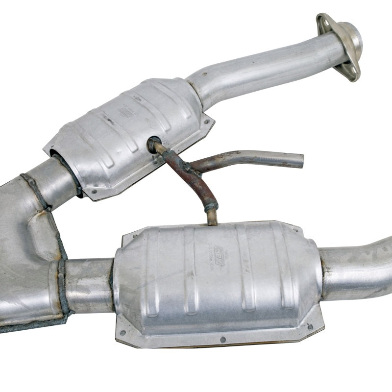 BBK Performance 1810 Short Mid X-Pipe with Catalytic Converters (2-1/2 in) for 1979-1993 Ford Mustang (5.0L) with BBK Automatic Long Tube Headers Automatic Transmission