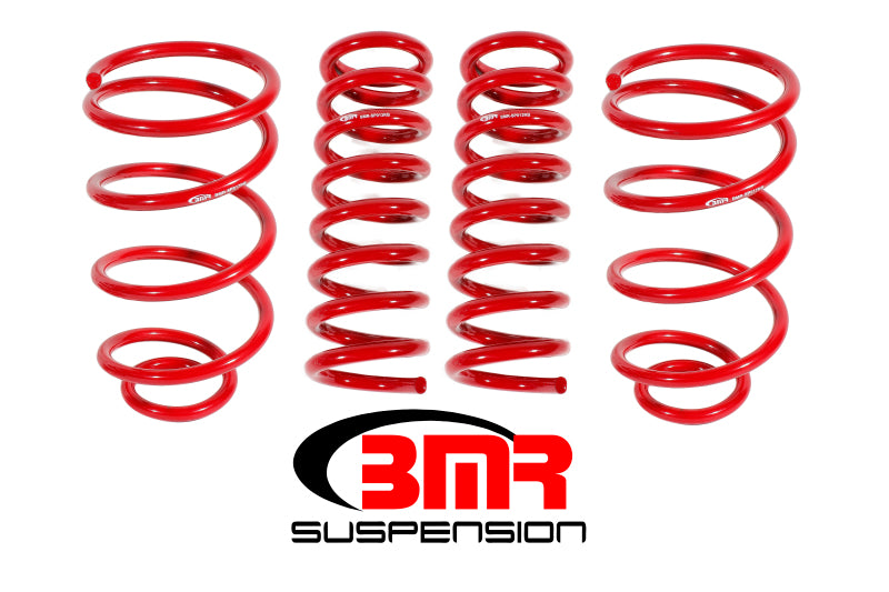 BMR 1964-1966 A-Body Lowering Spring Kit (Set Of 4) (1.0in Drop) - Red