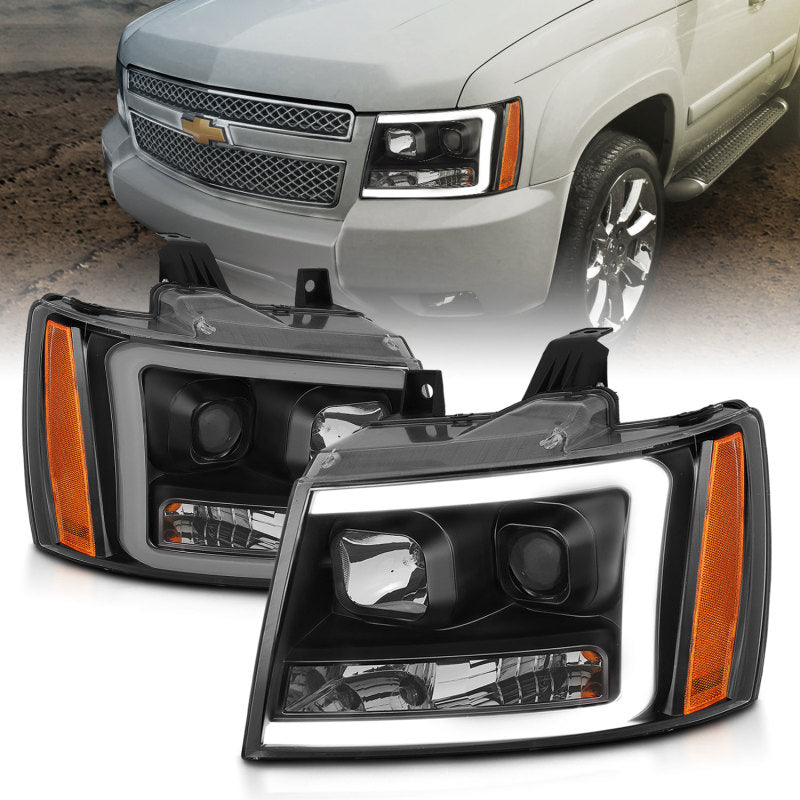 ANZO 2007-2014 Chevrolet Suburban 1500 LED Projector Headlights