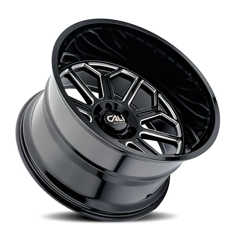Cali Off-Road Auburn 9117 22x12 6x135 -51mm Gloss Black Milled Wheel 9117-22236BM