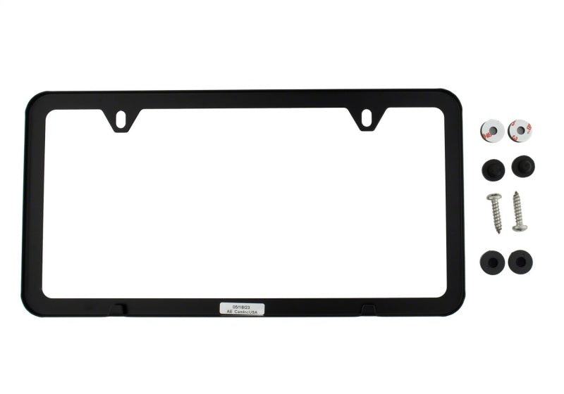 Ford Racing Slim License Plate Frame - Black Stainless Steel