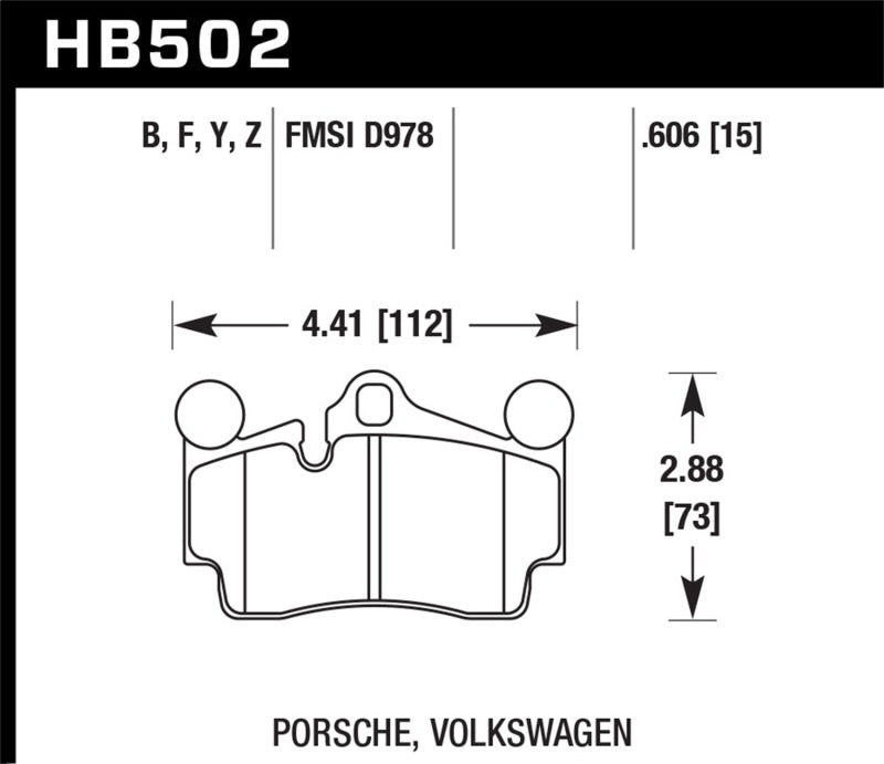 Hawk Performance HB502Z.606 Performance Ceramic Street Brake Pads