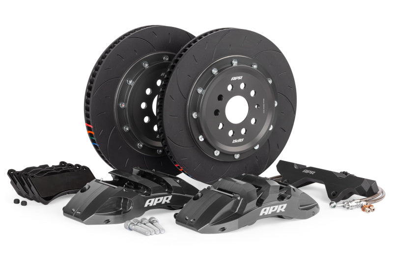 APR 15-20 & 22-26 Audi A3 Quattro 370x34mm 6-Piston Big Brake Kit (MQB/MQBEVO 312mm) - Front - Grey
