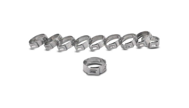 Vibrant One Ear Stepless Pinch Clamps 12.8-15.3mm clamping range (Pack of 10)