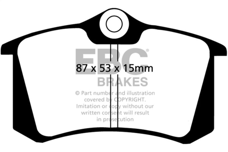 EBC 10-13 Audi A3 2.0 TD Yellowstuff Rear Brake Pads DP4680R