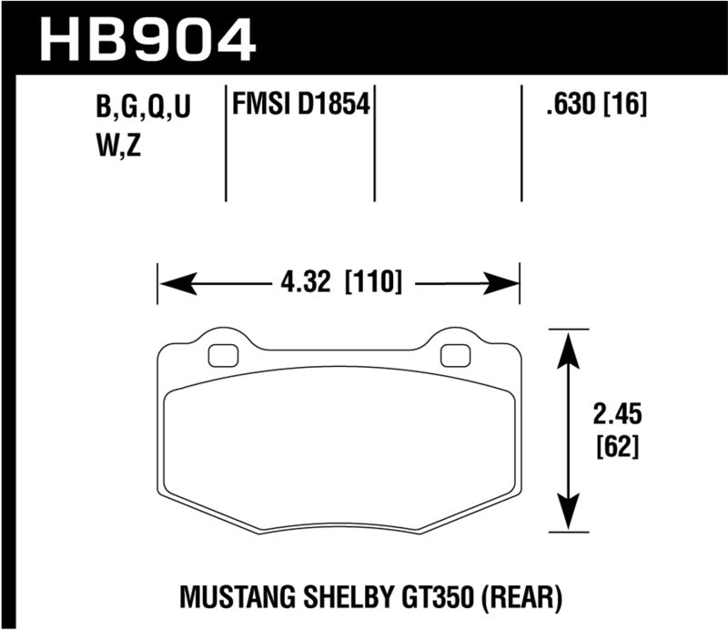 Hawk Performance HB904B.630 HPS 5.0 Street Brake Pads
