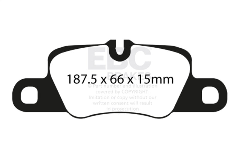 EBC 12-13 Porsche Panamera (Cast Iron only) 3.0 SC Hybrid Bluestuff Rear Brake Pads DP51858NDX