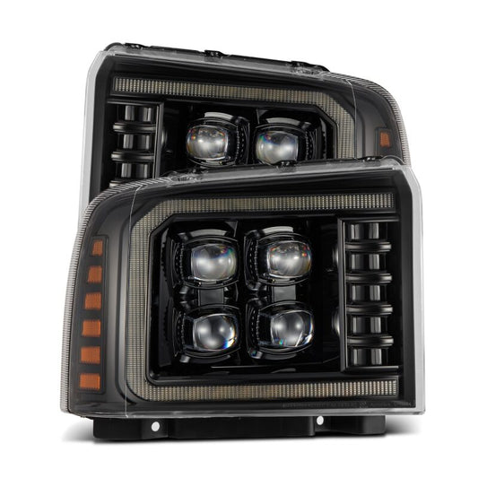 AlphaRex 880318 05-07 Ford Super Duty/Excursion NOVA-Series LED Projector Headlights Alpha-Black w/Activation Ligh