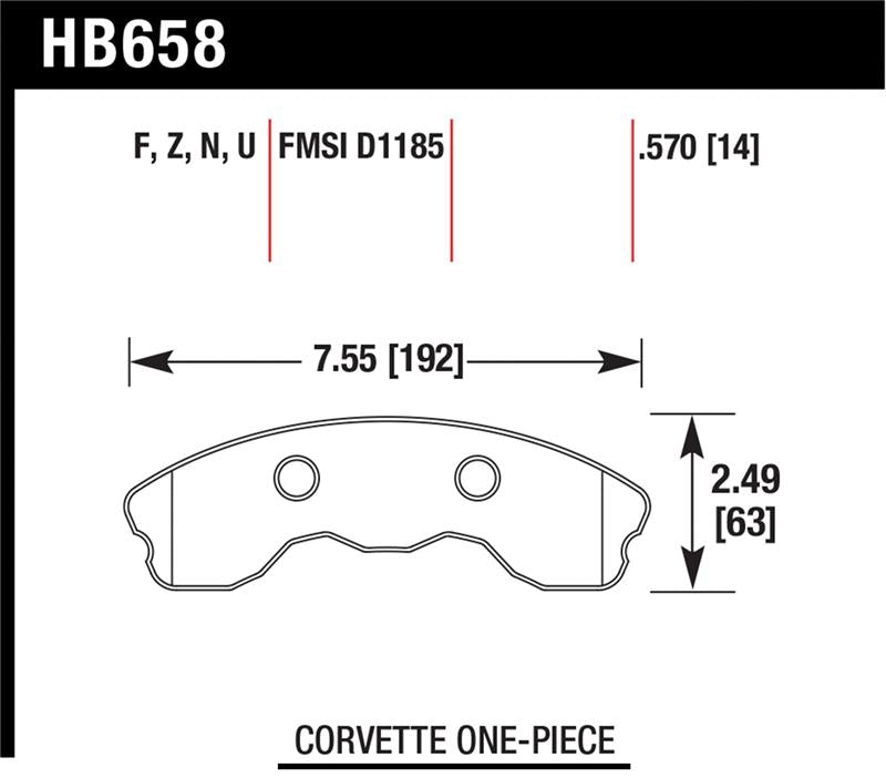 Hawk Performance HB658F.570 HPS Performance Street Brake Pads