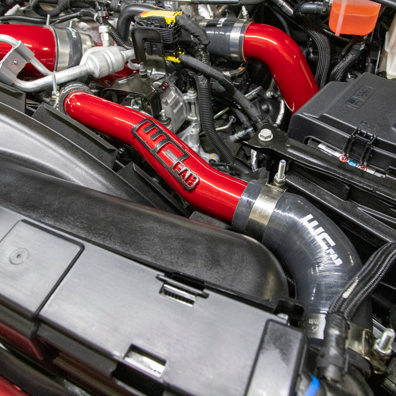 Wehrli Custom Fabrication WCF100541-RED Upper Coolant Pipe WCFab Red for 2020-2026 Chevrolet Silverado / GMC Sierra 2500 HD / 3500 HD 6.6L L5P Duramax