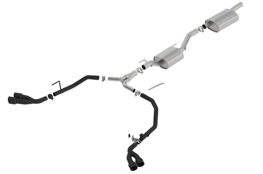 Borla 140814CB 2020 Jeep Gladiator JT 3.6L V6 AT/MT AWD 2.75-2in Touring Catback Ceramic Blk Tailpipe & Tips - #140814CB