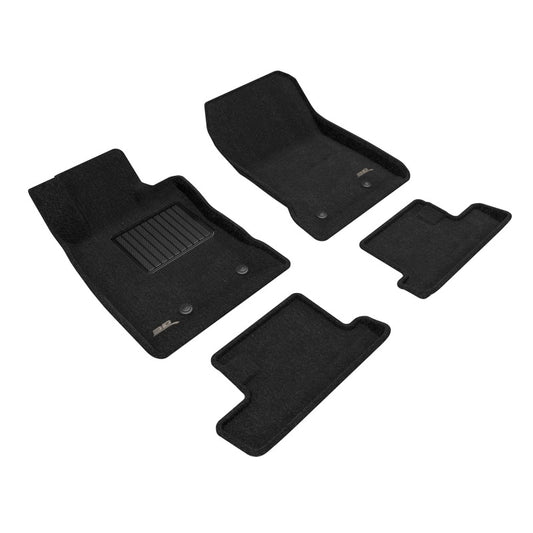 3D MAXpider Kagu Front & Rear Floor Mats for 2022-2024 Subaru BRZ Black