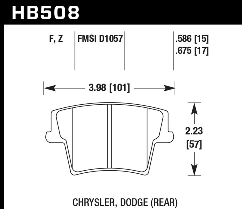 Hawk HB508F.675 Brake Pads HPS
