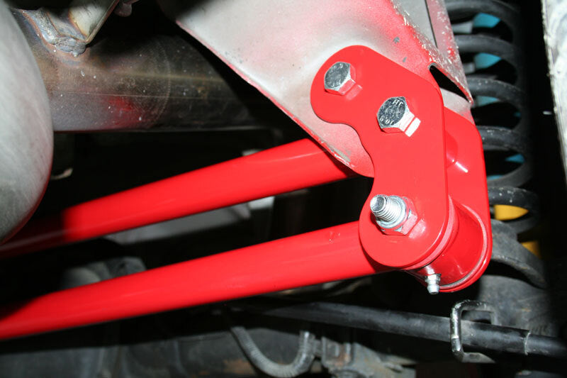 UMI Performance 2024-R Panhard Bar Relocation Kit Red for 1982-2002 GM F-Body
