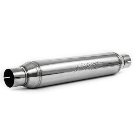MBRP R1016 2.5in Inlet/Outlet 22in Body 26in Overall Length T304 Stainless Steel Resonator