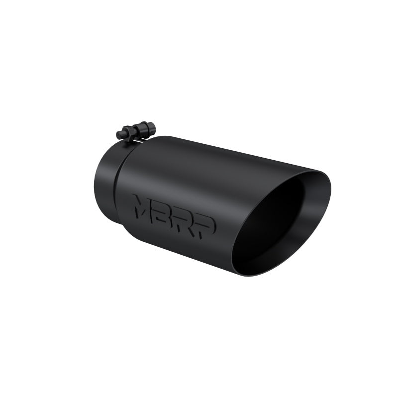 MBRP T5053BLK Exhaust Tip - 5" OD Dual Wall Angled 4" inlet 12" length | Black Coated