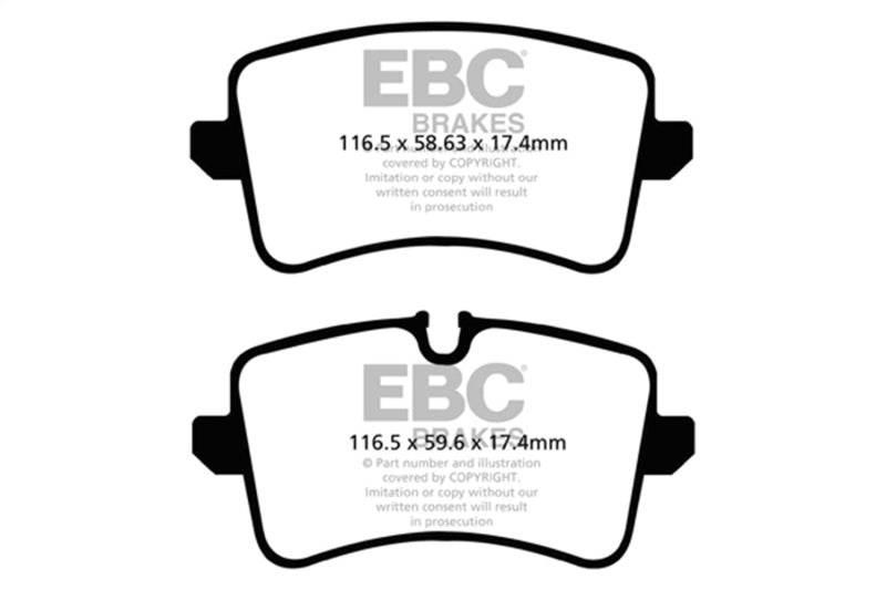 EBC 11 Audi A6 2.0 Turbo Ultimax2 Rear Brake Pads UD1547