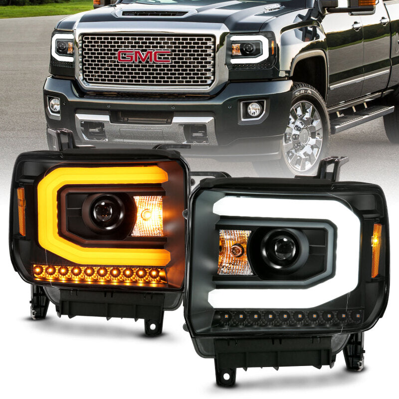 ANZO 2015-2019 GMC Sierra 2500 HD LED Projector Headlights