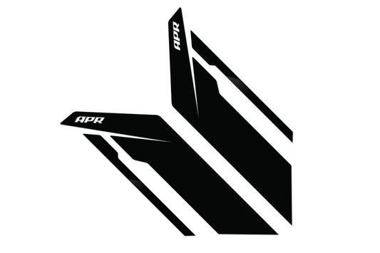 APR Sideburn Stickers - Black APR/Black Stripe (Pair)