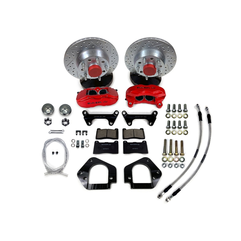 Baer Brakes 64-72 Buick Skylark 11in SS4 Int Hub Front SDZ Brake Kit - Hugger Orange