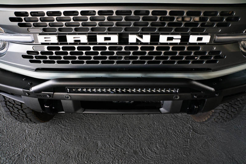 DV8 Offroad 2021-2022 Ford Bronco (Not For Factory Plastic Bumper) Factory Bumper Bull Bar - Black - #LBBR-06