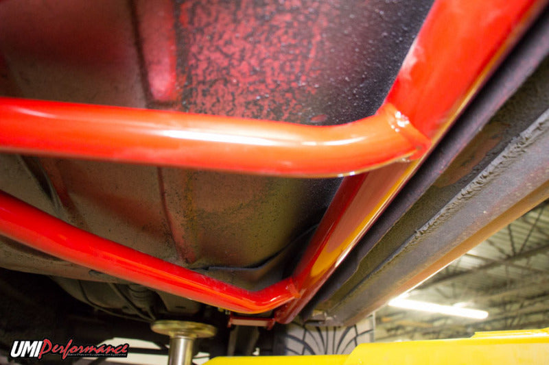UMI Performance 2004-R 3-Point Subframe Connectors Bolt-In Red