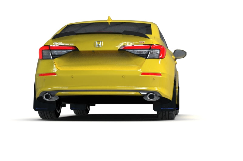 Rally Armor UR Mud Flaps - 2022-2026 Honda Civic - Black/White Logo - #MF90-UR-BLK/WH