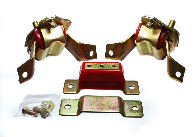 Energy Suspension for 84-95 Mustang 5.0 V8 Red Motor & Trans Mount Set 4.1124R