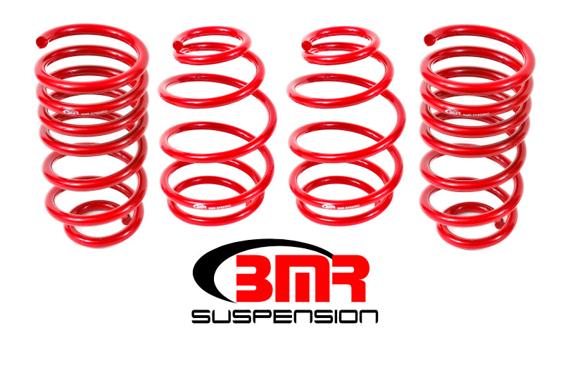 BMR 2010-2015 5th Gen Camaro V8 Lowering Spring Kit (Set Of 4) (1.4in Drop) - Red
