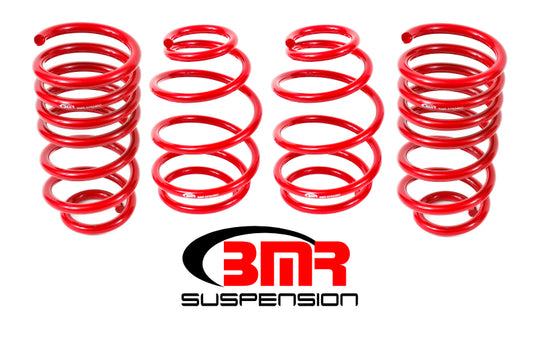 BMR 2010-2015 5th Gen Camaro V8 Lowering Spring Kit (Set Of 4) (1.4in Drop) - Red
