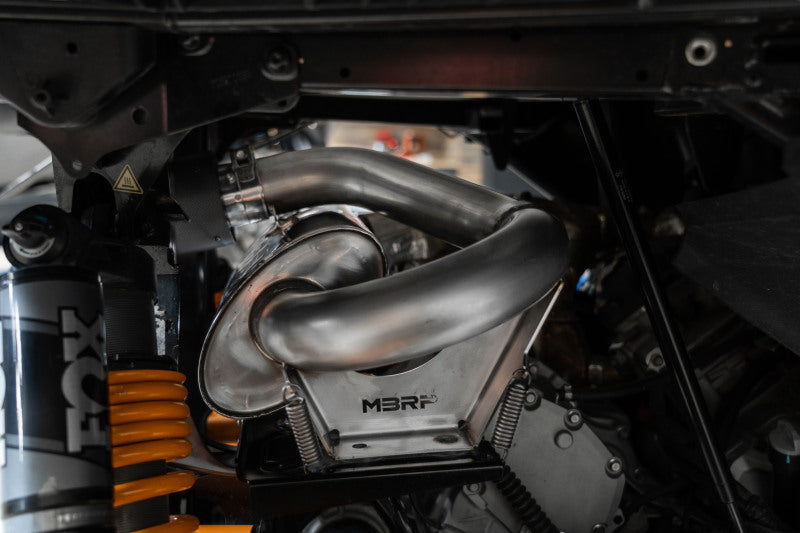 MBRP 21-22 Can-Am Commander 1000R Slip On Exhaust Center Exit - Perf.